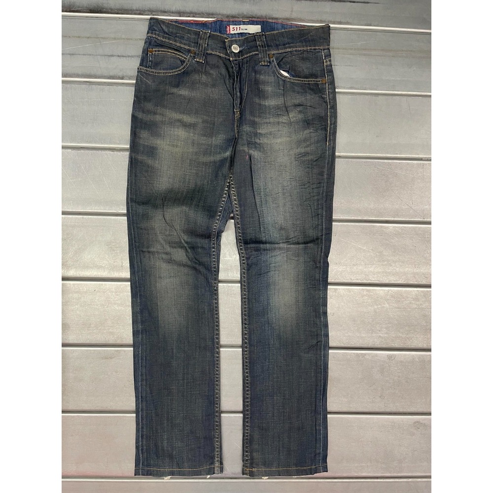 Vintage Levis 511 Jeans Mens 33X31 Blue Medium‎ Wash Denim Slim Straight Leg